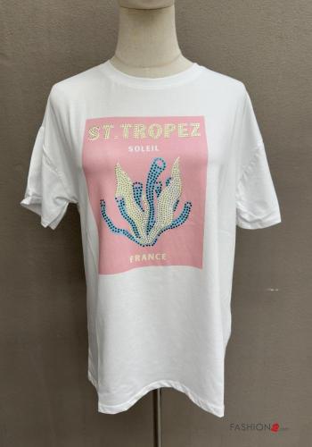 Places and countries print short sleeve crew neck Cotton T-shirt - ph 1