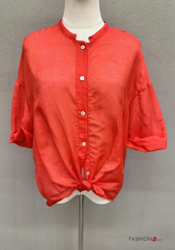 Camicia in Seta con bottoni maniche a tre quarti - ph 1