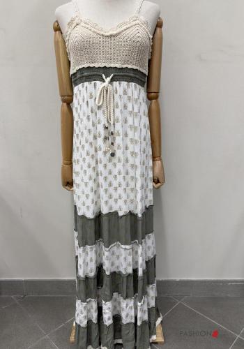 sleeveless long knitted Dress with string - ph 1