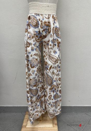 hoher Taille lange Hose aus Baumwolle mit gummizug - ph 1