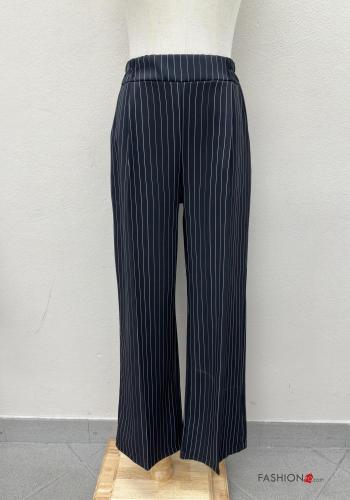 Striped Trousers with pockets with elastic