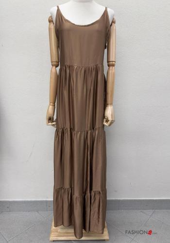 ärmellos lange Kleid mit Volants - ph 1