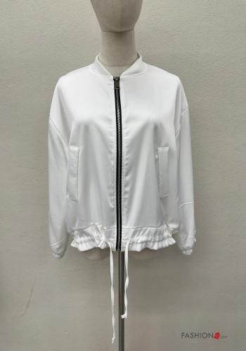 long sleeve Jacket with pockets with drawstring with zip - ph 1