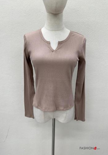 Gerippte Langarmshirt aus Baumwolle - ph 1