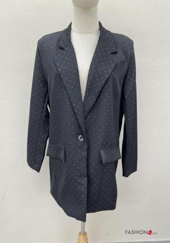 Polka-dot long sleeve Blazer with buttons with pockets - ph 1