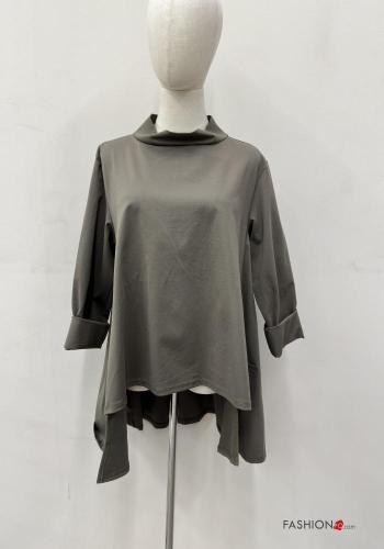 Camisola de mangas compridas em Algodão manga comprida assimétrico - ph 1