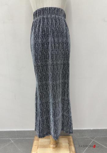 Gonna lurex lungo con elastico