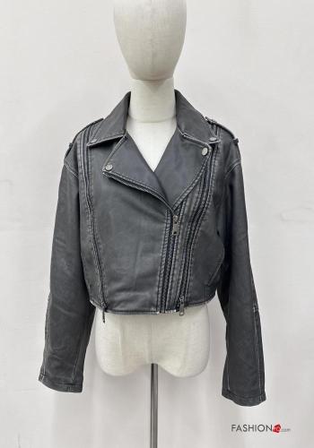 Blouson Style Motard Imprimé coloré - ph 1