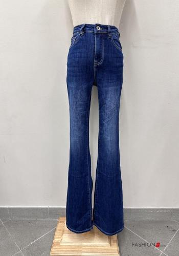 Jeans in Cotone Fantasia colorata - ph 1