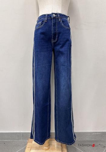 Jeans in Cotone Fantasia colorata - ph 1