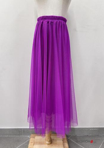 Jupe manches en tulle avec doublure avec élastique - ph 1