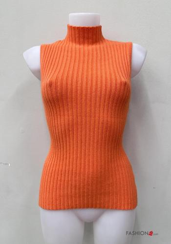 Dolcevita costine senza maniche - ph 1