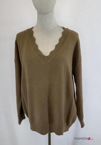 long sleeve Sweater with v-neck - ph 1