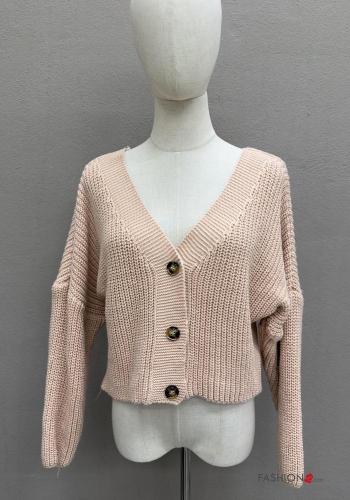 long sleeve Cardigan with buttons with v-neck - ph 1