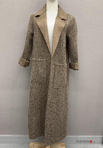 Cappotto lungo con tasche senza fodera - ph 1