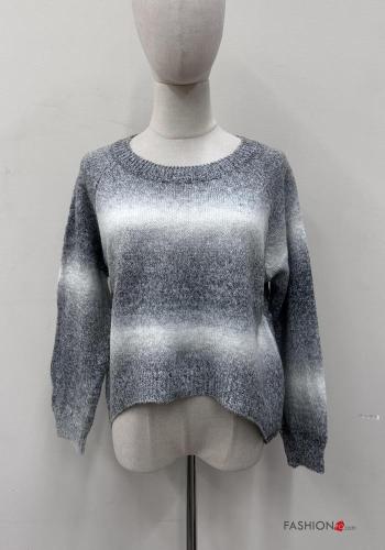 Multicoloured long sleeve crew neck Sweater - ph 1
