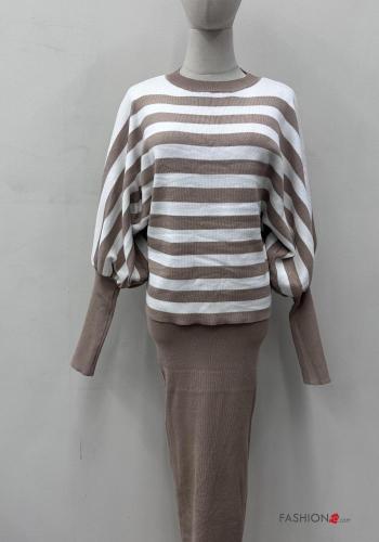Striped long sleeve long multipurpose Co-ord - ph 1