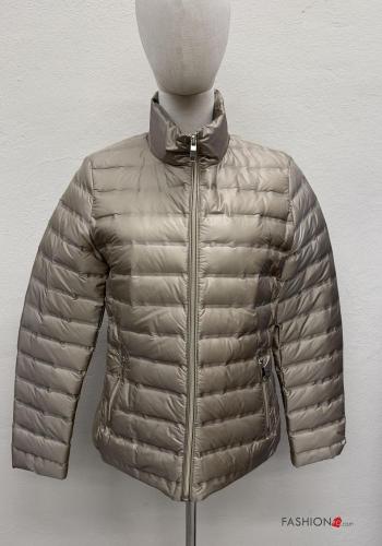 gesteppt Daunenjacke Rollkragen- mit Reißverschluss mit Taschen - ph 1