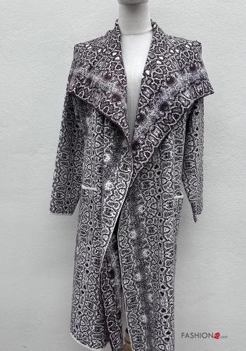 Blouson léger Imprimé animalier avec poches - ph 1