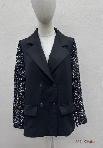 double-breasted Blazer with sequins with buttons