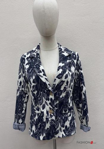 Floral long sleeve Cotton Jacket with buttons - ph 1