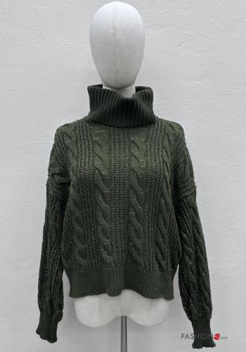 Maglione maniche lunghe a collo alto