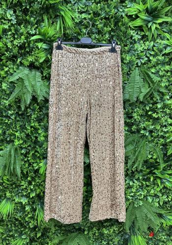 Pantalone con paillettes con elastico - ph 1