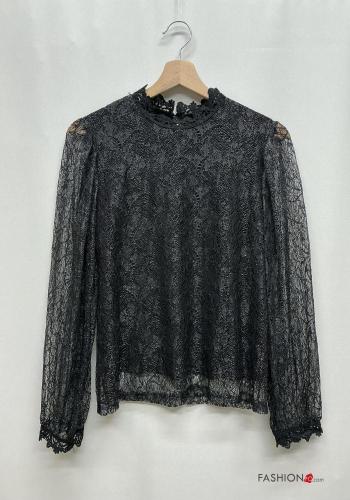 Camisola de mangas compridas em Algodão