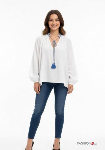 Blusa maniche lunghe con corda - ph 1
