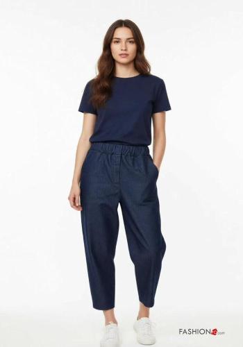Cotton Trousers with elastic