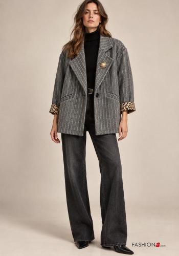 Blazer en Mélange de Laine