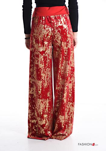 wide leg metallisiert Hose mit gummizug - ph 2