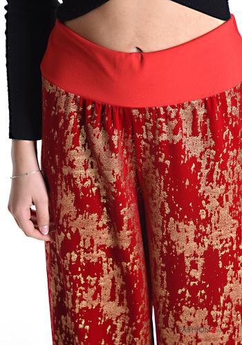 wide leg metallisiert Hose mit gummizug - ph 4