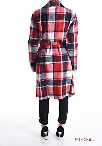 Tartan Coat with belt without lining with pockets - ph 2