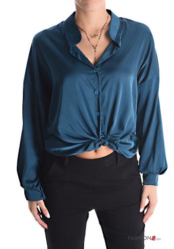 satin Shirt with knot