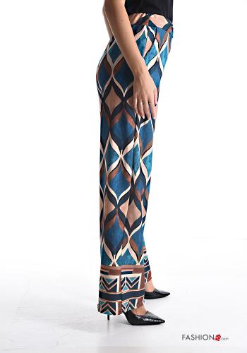 Pantalone wide leg Fantasia geometrica con elastico - ph 3