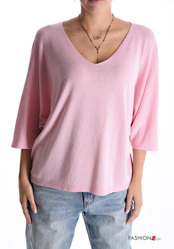 Sweater with v-neck 3/4 sleeve - ph 1