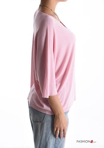 Sweater with v-neck 3/4 sleeve - ph 3