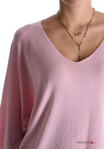 Sweater with v-neck 3/4 sleeve - ph 4