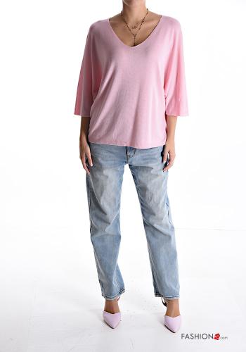 Sweater with v-neck 3/4 sleeve - ph 5