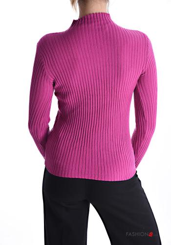 Maglione costine con strass - ph 2