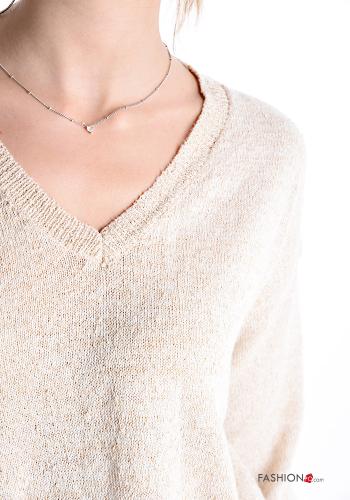 Cotton Sweater with v-neck - ph 4