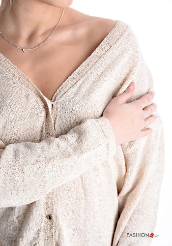 Cotton Cardigan with buttons with v-neck - ph 4