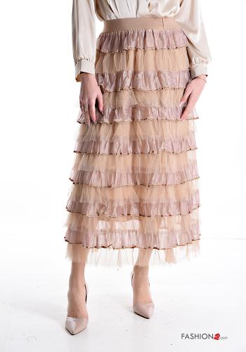 Jupe tulle Longuette à volants avec élastique - ph 1