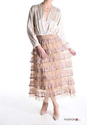 Jupe tulle Longuette à volants avec élastique - ph 5