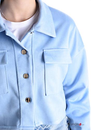 mit kragen Jacke mit Knöpfen mit Taschen - ph 4