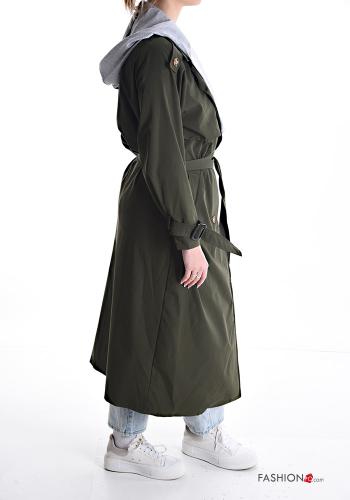Trench Coat with belt with buttons with hood with pockets - ph 3