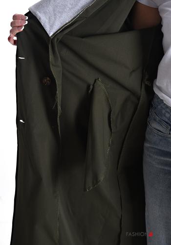 Trench Coat with belt with buttons with hood with pockets - ph 5