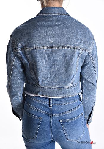 Blusão em Algodão denim com gola com botões com bolsos - ph 2