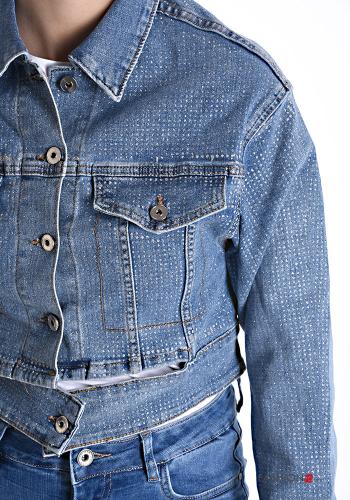 Blusão em Algodão denim com gola com botões com bolsos - ph 4